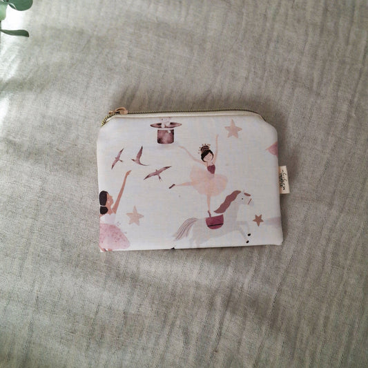 Monedero Bailarina de algodón con cremallera y forro impermeable