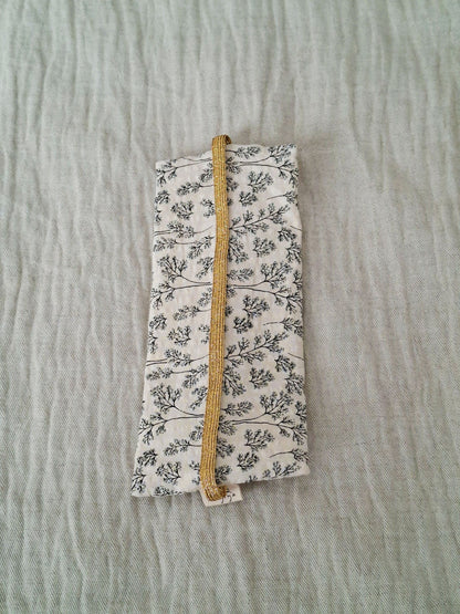 Estuche plano Seersucker Floral Vintage