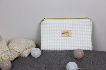 Bolsa de Aseo de Waffle Blanco