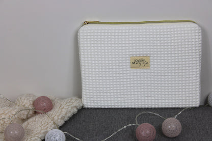 Bolsa de Aseo de Waffle Blanco