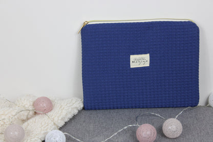 Bolsa de Aseo de Waffle Azul Índigo