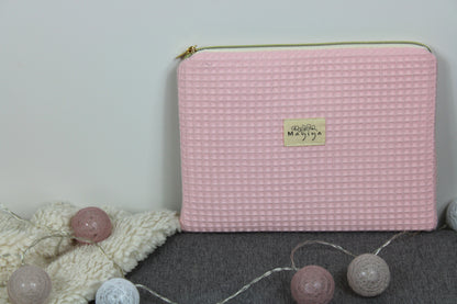 Bolsa de Aseo de Waffle Rosa Clarito