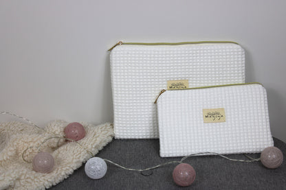 Bolsa de Aseo de Waffle Blanco