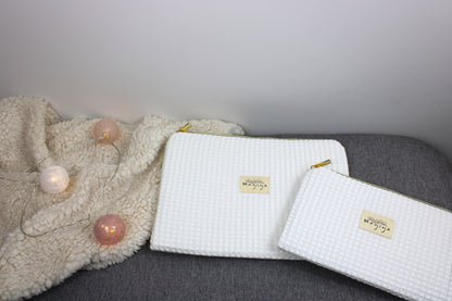 Bolsa de Aseo de Waffle Blanco
