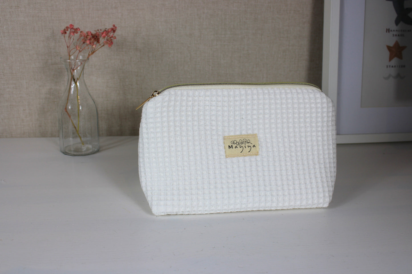 Neceser Tela Waffle Blanco
