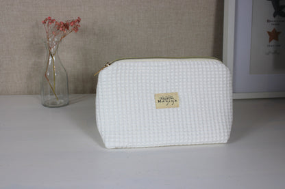 Neceser Tela Waffle Blanco