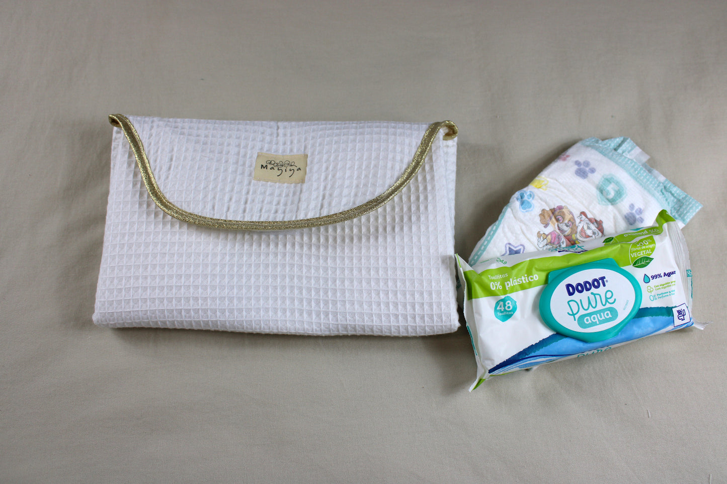 Cambiador de Viaje Waffle Blanco