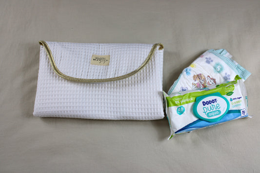 Cambiador de Viaje Waffle Blanco