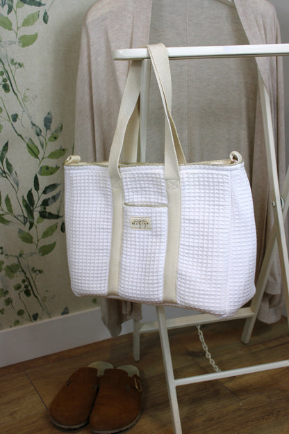 Bolso de Paseo Waffle Blanco