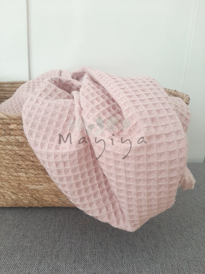 Neceser Tela Waffle Rosa Empolvado